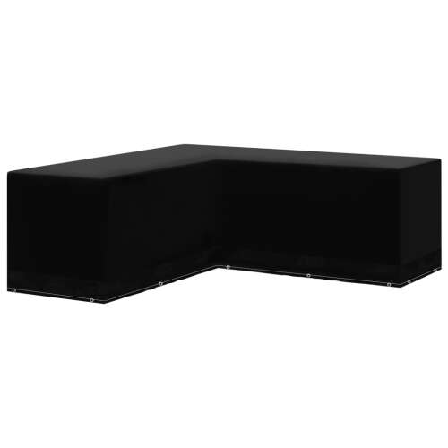 2 db l-alakú kertibútor-védőhuzat 12 fűzőlyukkal 250x250x90 cm 53890177