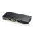 Pogled pod kutom na Zyxel GS1915-8EP 8-Port Gigabit Ethernet PoE+ Managed Switch na bijeloj pozadini