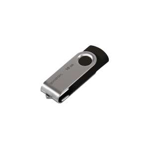 Pendrive GoodRAM UTS3 16GB USB 3.0, czarny i srebrny, widok pod kątem - Pendrive