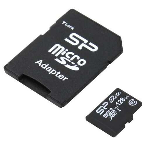 Silicon Power SP Elite 128GB microSDXC карта с адаптер