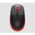 Logitech M190 Red Wireless Mouse on Gray Background