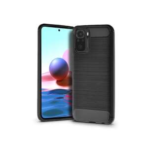 Xiaomi Redmi Note 10/10S Schwarze Carbonfaser Hülle - Handyhüllen