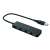 Approx 4 port USB 2.0 hub, black, 15cm cable