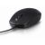Pohľad pod uhlom na čiernu káblovú optickú myš Dell MS116