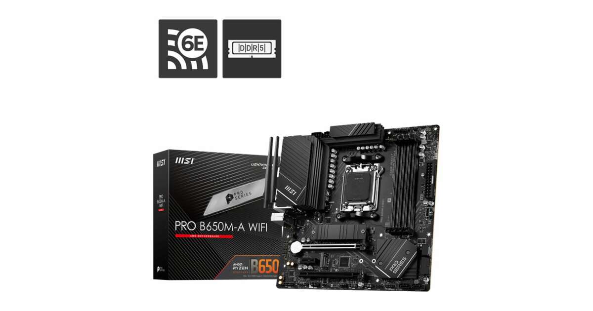 MSI PRO B650M-A WIFI - motherboard - mini ATX - Socket AM5 - AMD ...