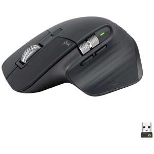 Logitech MX Master 3S for Business Graphite drahtlose Maus, ergonomisches Design, seitliche Daumenknöpfe, Scrollrad, USB-Empfänger - Mäuse
