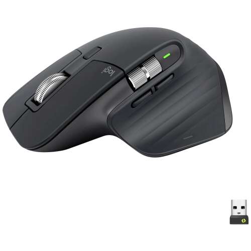 Безжична мишка Logitech MX Master 3S for Business Graphite, ергономичен дизайн, странични бутони за палеца, колело за превъртане, USB приемник