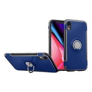 Sötétkék iPhone XR tok karbon mintázattal és gyűrűs tartóval - Apple
