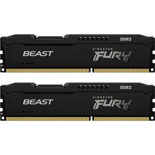 16GB 1600MHz DDR3 Kingston Fury Beast Black CL10 (2x8GB) (KF316C1...