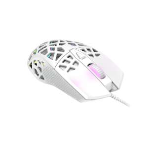 Canyon CND-SGM20W Puncher optical gaming mouse white, angled view - Canyon Mouse