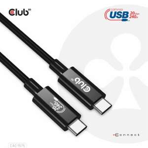 Club 3D CAC-1575 USB4 Gen2x2 Typ-C bidirektional USB-IF zertifiziertes Kabel 4K60Hz, Daten 20 Gbps, PD 240W (48V/5A) EPR M/M - Club3D
