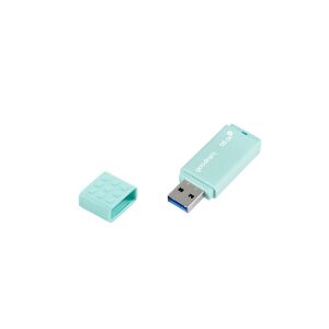 Angled view of GoodRAM UME3 CARE 16GB USB 3.1 Flash Drive, mint color, open - USB Drife