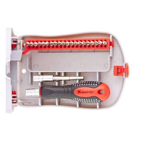 Matrix Fusion precíziós csavarhúzó készlet 22 bittel, különféle méretben és típusban, ideális elektronikai javításhoz és karbantartáshoz