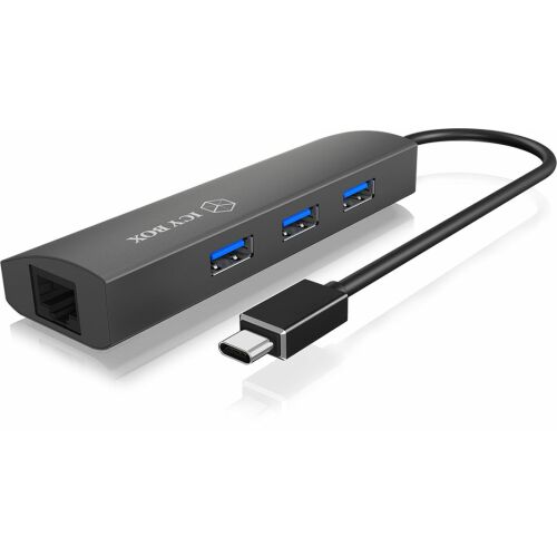 ICY BOX IB-HUB1406-C USB 3.2 Gen 1 (3.1 Gen 1) Type-C Antracit (IB-HUB1406-C) 134147480