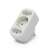 Delight Adaptor de priză de perete cu 3 prize, cu protecție pentru copii, 250V, 16A, alb