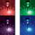 Somogyi MX 811/4 solar powered garden light, color changing LED, showing different light colors