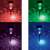 Somogyi MX 811/4 solar powered garden light, color changing LED, showing different light colors