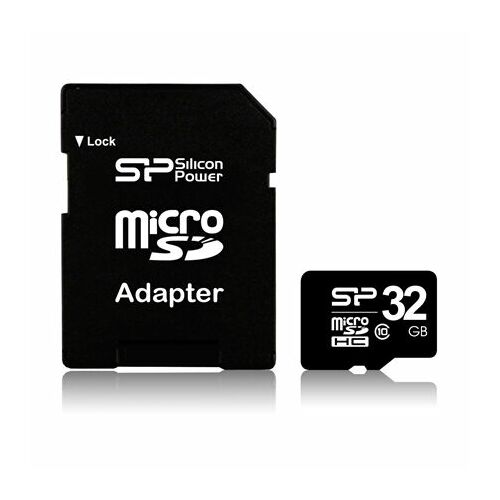 Silicon Power 32GB microSD+adapter, CL10 (SP032GBSTH010V10SP)