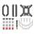 ID-Cooling SE-224-XTS BLACK CPU cooler, mounting kit