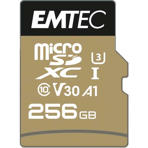 Card de memorie Emtec SpeedIN Pro microSDXC 256GB, UHS-I, U3, V30, A1, A2, clasa 10
