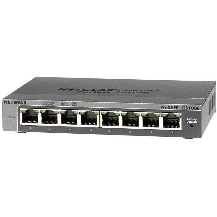 Netgear GS108E-300PES 1000Mbps 8 portos switch (GS108E-300PES)
