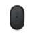 Dell MS3320W wireless mouse, black, bottom view, showing sensor and buttons