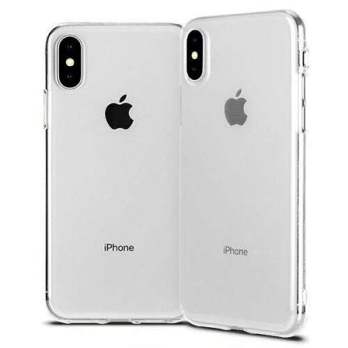 Klares TPU-Case für iPhone X, Rück- und Vorderansicht