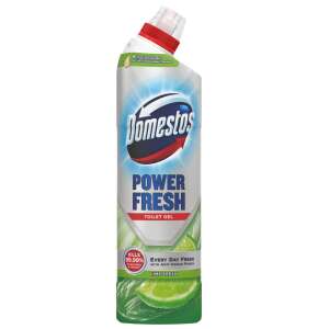 Domestos Power Fresh Гел за тоалетна, Lime Fresh, 700ml, убива 99,99% от бактериите - Почистващ препарат за баня