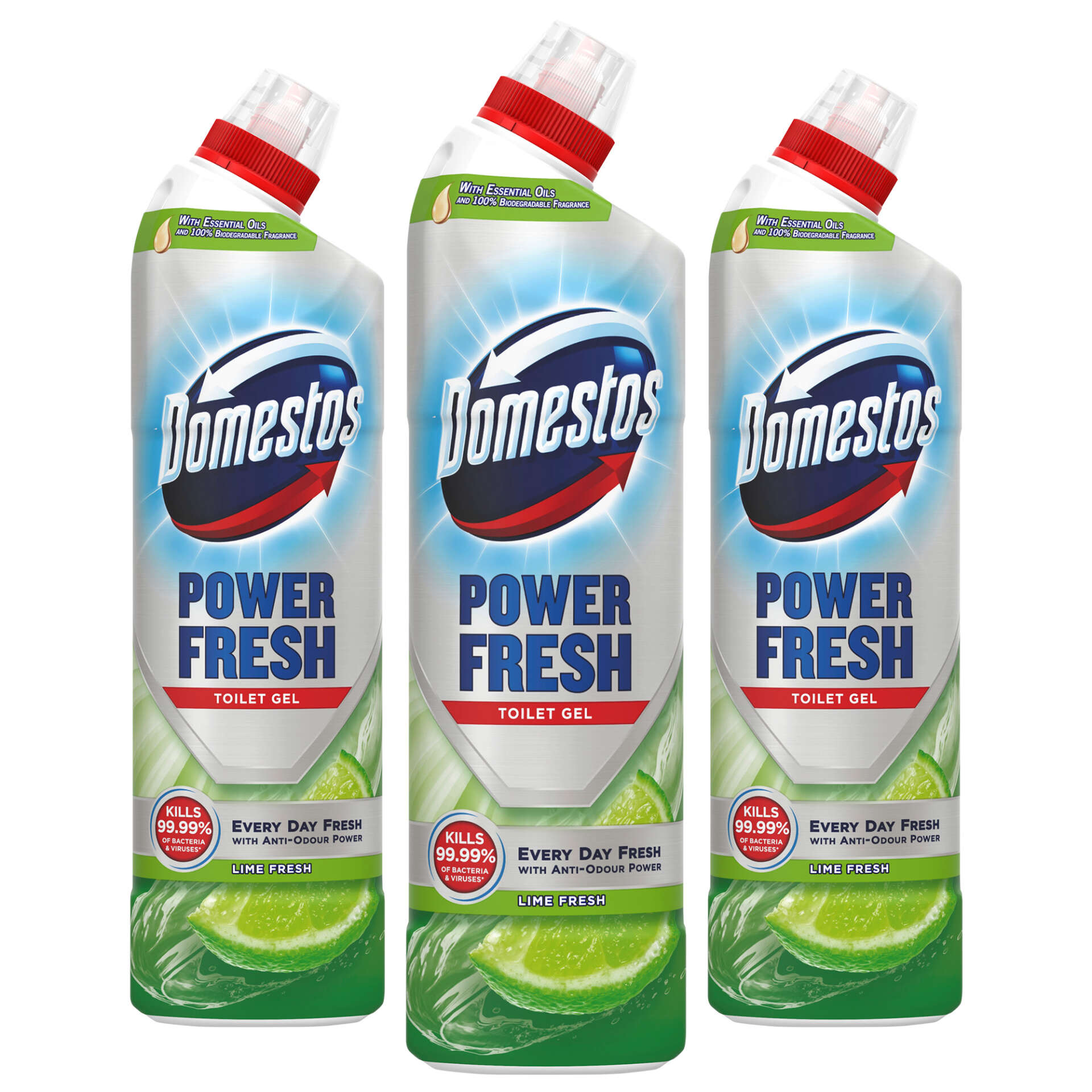 E-shop Domestos Power Fresh Čistiaci gél na toalety Lime 3x700ml