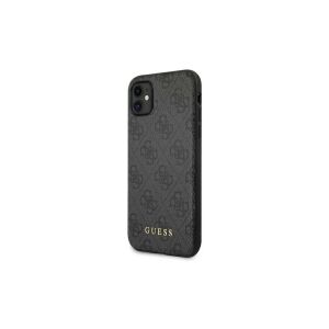 Guess GUHCN61G4GFGR iPhone 11 / Xr 6,1"szary/grey hard case 4G Metal Gold Logo 134135077 - Guess