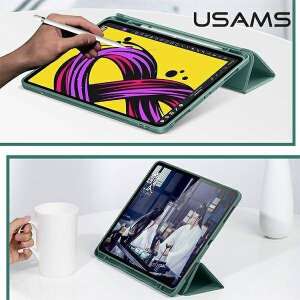 USAMS Winto iPad Air 10.9 Zoll 2020 Smart Cover Hülle, grün, mit Ständer und Apple Pencil Halter - Apple Tablet-Taschen