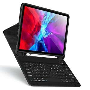 USAMS Winro iPad Pro 11 Zoll Hülle mit Tastatur, schwarzes Etui mit weißer Tastatur, Schutzhülle mit Ständer, Stifthalter, Bluetooth-Tastatur, Laptop-Stil, iPad Pro 8. Generation - Apple Tablet-Taschen