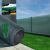 Springos green shade net 1x50m roll installed on fence with cable ties