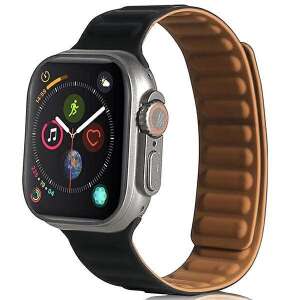 Fekete Apple Watch mágneses szíj 42/44/45/49mm Apple Watch-hoz - Okosóra szíj