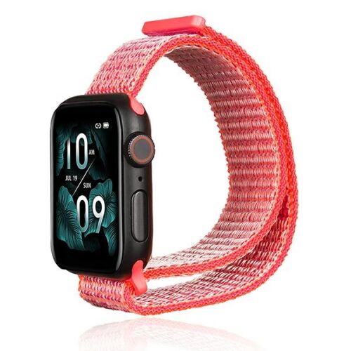 Apple Watch rózsaszín nylon sport szíjjal 38/40/41mm csuklón