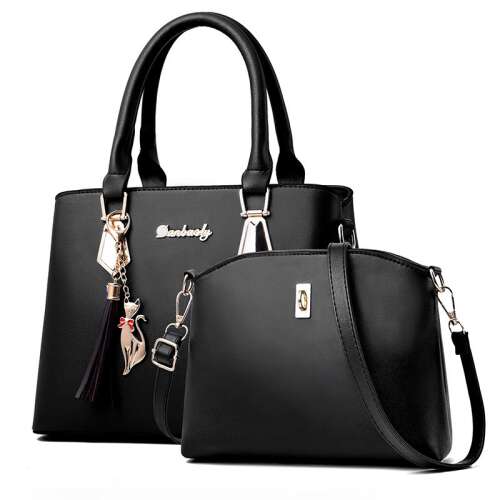 Dollcini, női táskák kereszt hátizsák női válltáska vízálló PU bőr táska elegáns táska,16501, fekete