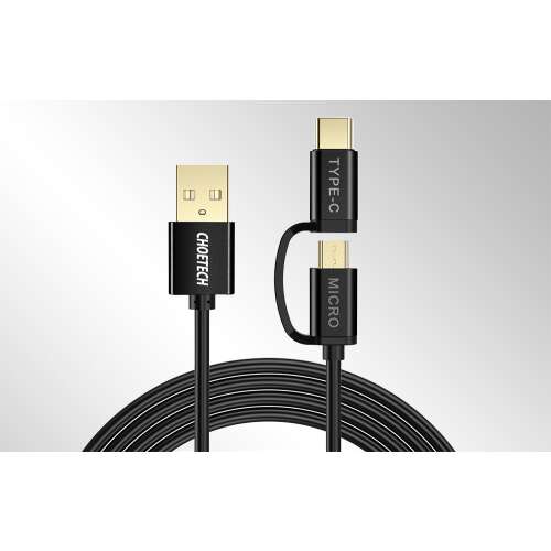 2in1 USB cable Choetech USB-C / Micro USB, (black) 54168437
