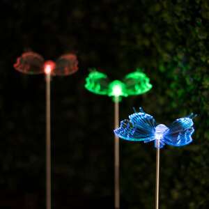 RGB LED-es szolár lámpa - pillangó
