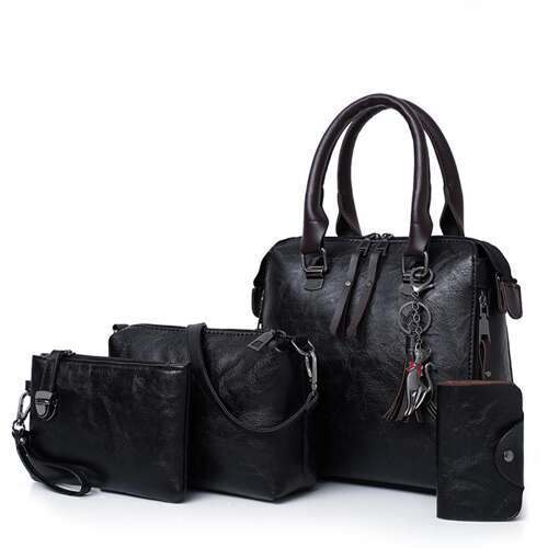 Dollcini, női táskák kereszt hátizsák női válltáska vízálló PU bőr táska elegáns táska,061021, Fekete