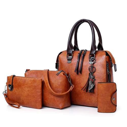 Dollcini, női táskák kereszt hátizsák női válltáska vízálló PU bőr táska elegáns táska,06102, Barna