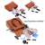Dollcini women's handbag set, brown, shown with various items inside, demonstrating its spacious capacity