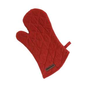 FANCY HOME red oven mitt, heat resistant kitchen glove, quilted, with hanging loop - Oven Mitt