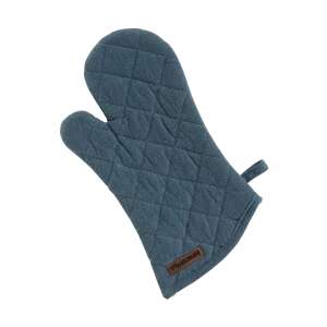 FANCY HOME dark blue oven mitt, heat resistant kitchen glove, quilted, with hanging loop - Home & Garden