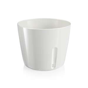 Tescoma SENSE white round plastic flower pot with water level indicator - Landscaping