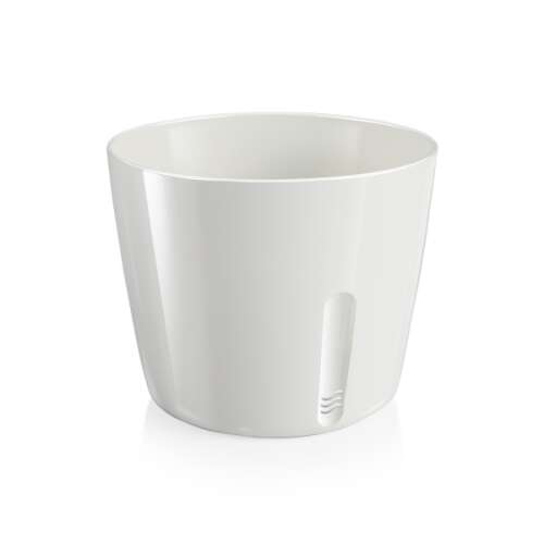Tescoma SENSE fehér kerek műanyag virágcserép vízmérővel