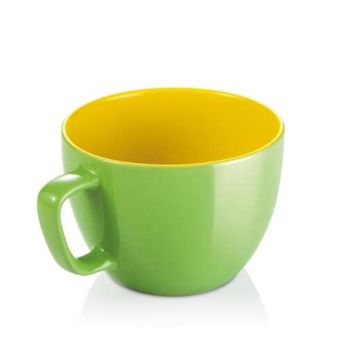 CREMA SHINE green and yellow large mug
