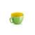CREMA SHINE green and yellow large mug