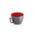 CREMA SHINE large grey mug with red inside