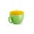 CREMA SHINE Extra large green mug with yellow interior