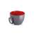CREMA SHINE Extra large grey mug with red inside